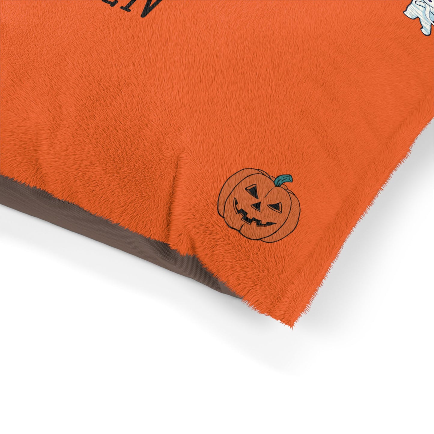 Halloween Pet Bed with Pumpkin Design